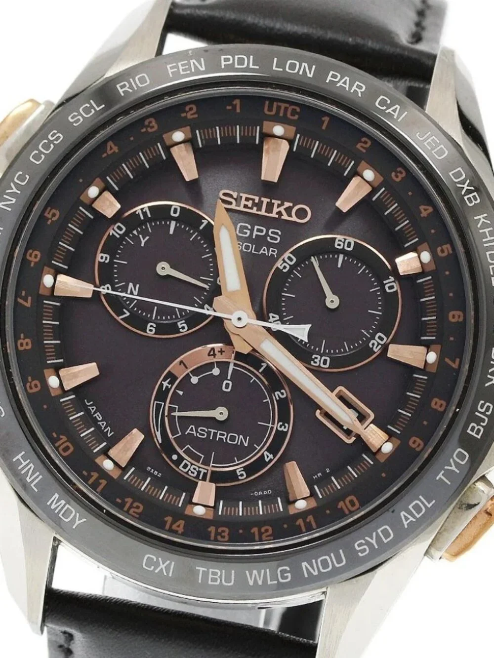 SEIKO Astron SBXB025/8X82-0AB0-1 GPS Solar Powered Radio Men's Watch